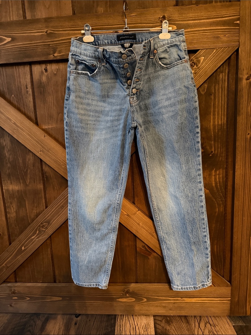 Light Blue woman’s Button-Fly Jeans